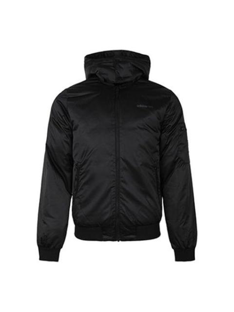 adidas neo protection against cold Stay Warm Sports hooded down Jacket Black EI4438