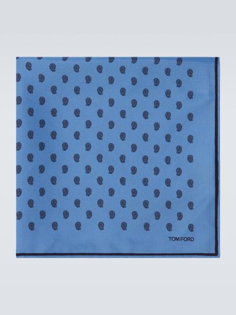TOM FORD Printed silk twill pocket square