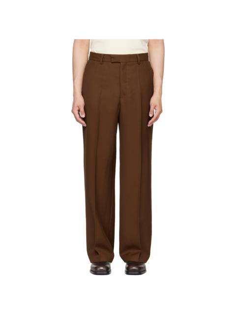 SECOND/LAYER Brown Relaxed Primo Trousers
