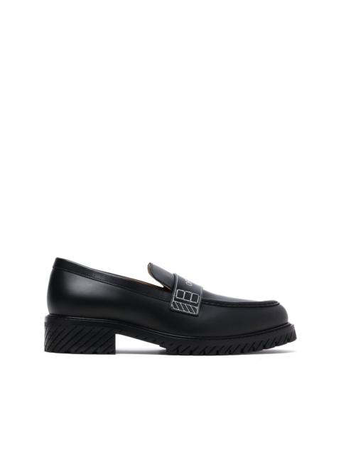 Off-White logo-print loafers