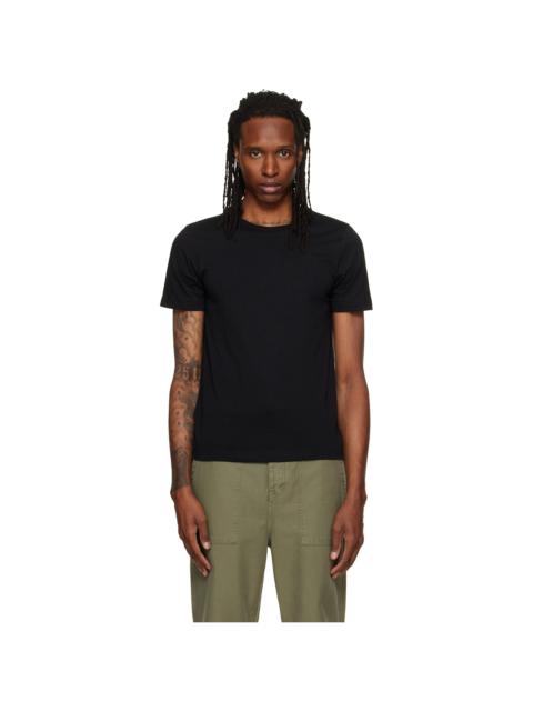 Merz b. Schwanen Black 1950s Loopwheeled Classic Fit Lightweight T-shirt