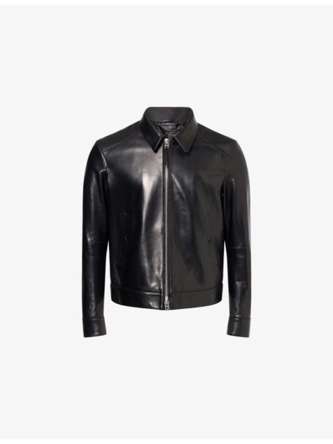 TOM FORD Slim-Fit Collared Leather Jacket