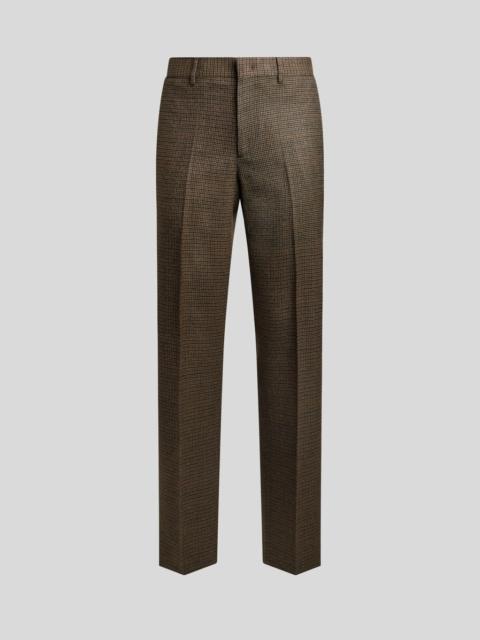 Etro WOOL TROUSERS WITH MICRO HOUNDSTOOTH MOTIF