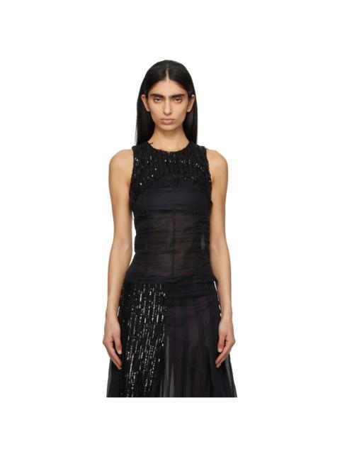 EDWARD CUMING Black Dripping Sensible Tank Top