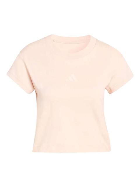 adidas (WMNS) adidas Future Icons Small Logo Baby T-Shirt 'Blush Pink Peach' KD7756