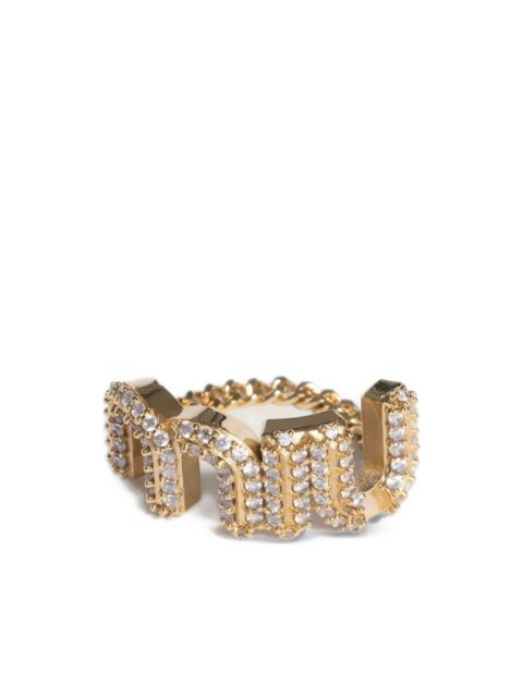 Miu Miu metal ring with crystals
