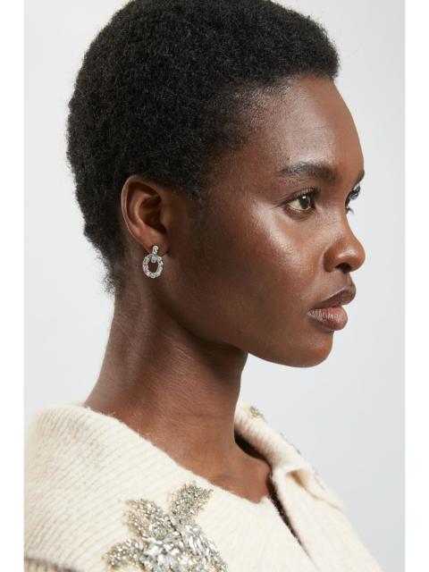 KAREN MILLEN Crystal Chain Link Drop Earrings