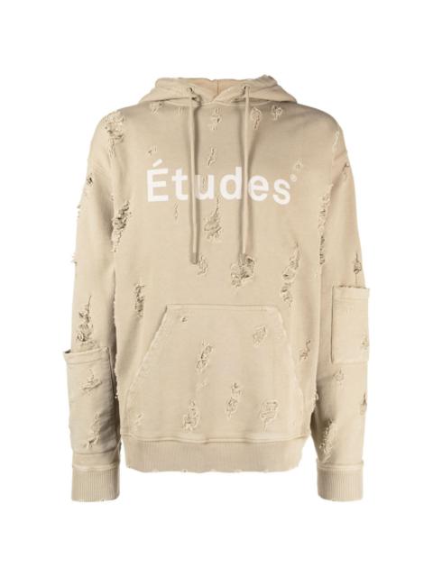 Étude Ensemble distressed-effect hoodie
