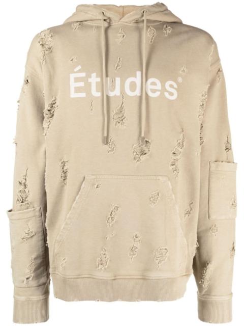 Étude Ensemble distressed-effect hoodie