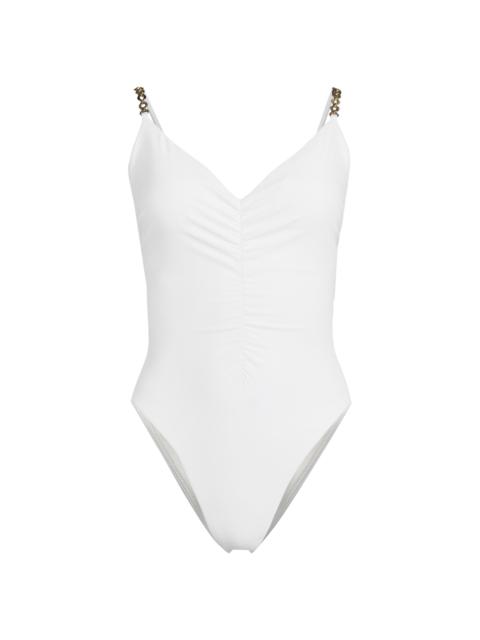 RAMY BROOK Women's Monique Ruched One-Piece Swimsuit - White