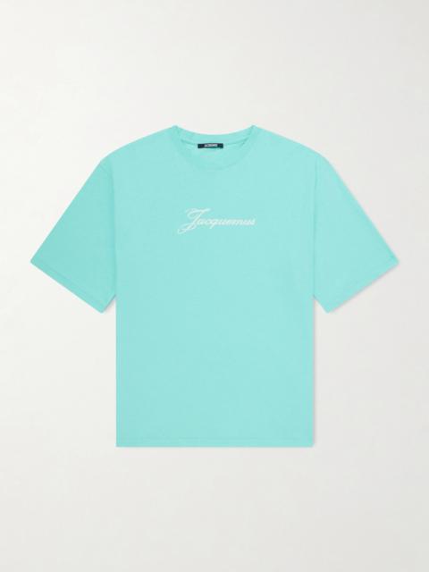 JACQUEMUS Logo-Print Cotton and Hemp-Blend T-Shirt