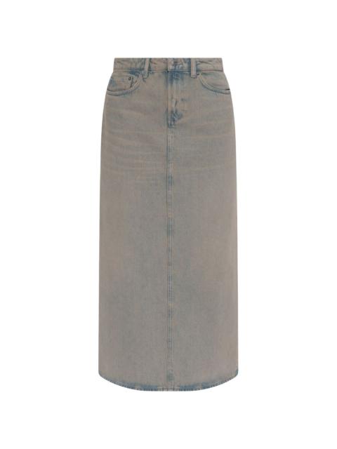 SAMSØE SAMSØE denim midi skirt
