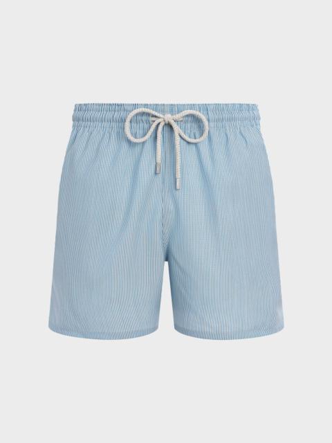 Vilebrequin MEN ULTRAFINE WOOL SWIM SHORTS MICRO RAYURES TAILORING