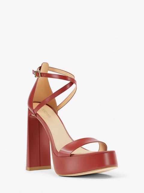 MICHAEL KORS Cami Leather Platform Sandal