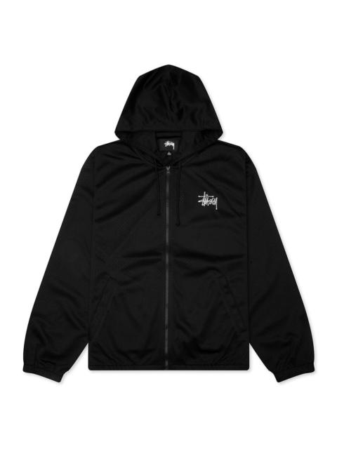 Stüssy ATHLETIC MESH ZIP HOOD - BLACK