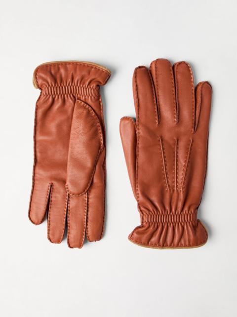Brunello Cucinelli Nappa leather gloves with cashmere knit lining