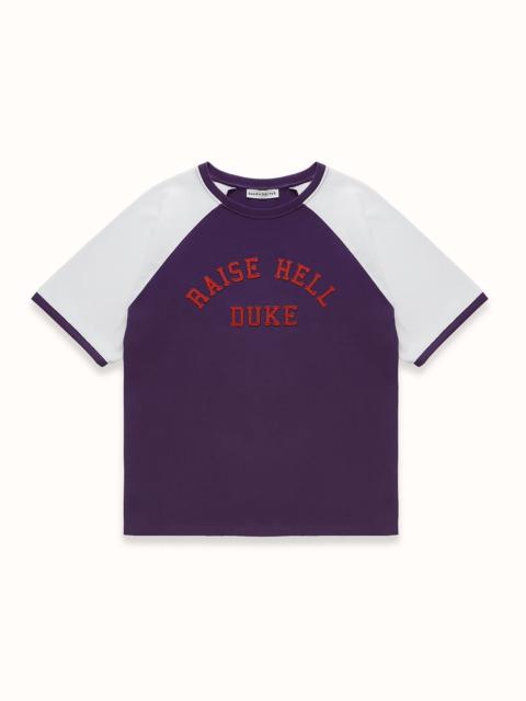 DUKE + DEXTER MC Raise Hell Dark Mauve + Vintage White College T-Shirt