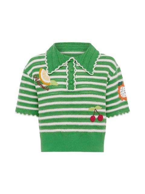 ALÉMAIS Sundae Green Polo Top Exclusive