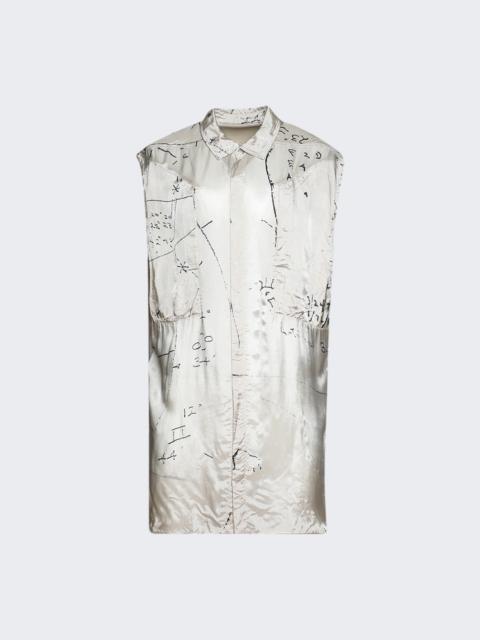 Rick Owens Jumbo Sl Outershirt Milk And Black