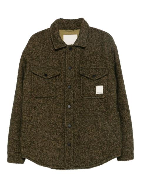 EMPORIO ARMANI logo-patch shirt jacket