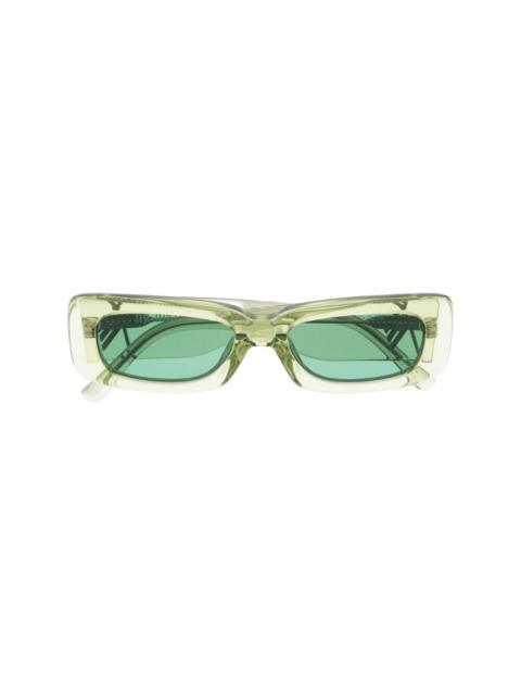transparent-frame sunglasses