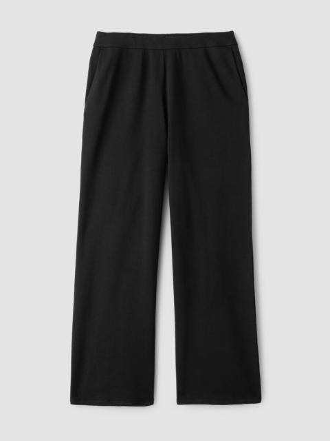 EILEEN FISHER Garment-Dyed Organic Cotton Terry Wide-Leg Pant