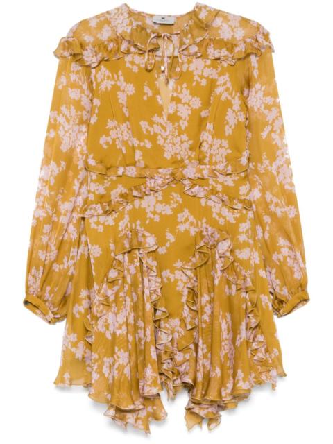 ELISABETTA FRANCHI voile printed mini dress