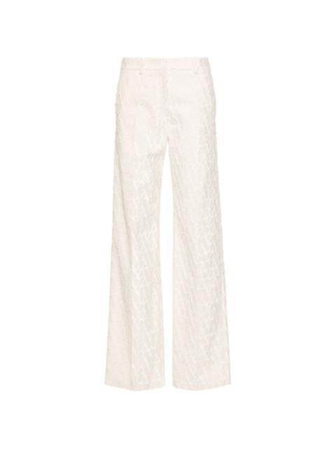Valentino Toile Iconographe flocked tailored trousers