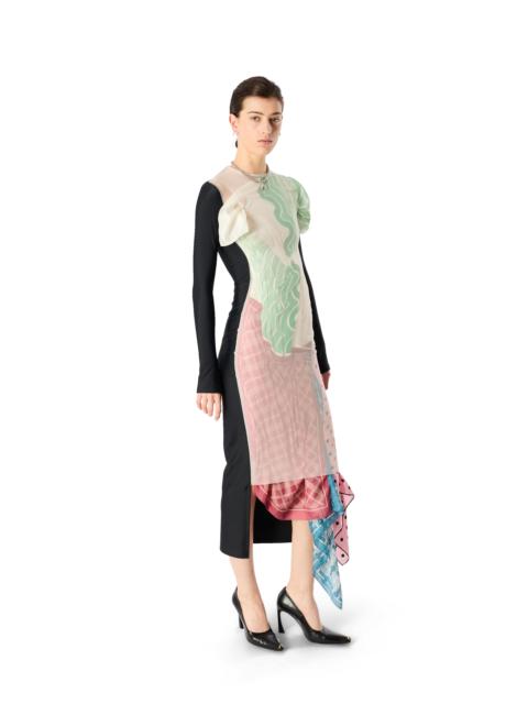 Marine Serre UPCYCLED SILK SCARVES LONG DRESS