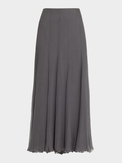 Chloé Organic Silk Mousseline Maxi Skirt
