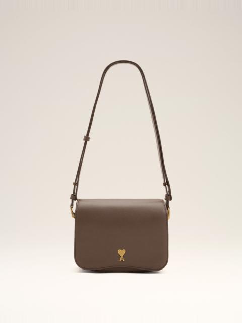 AMI Paris BROWN COWHIDE LEATHER PARIS PARIS BAG