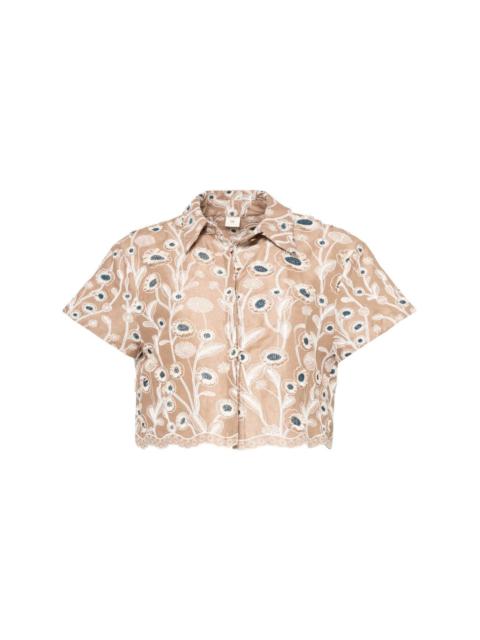 Virtuosa Petalo cropped shirt