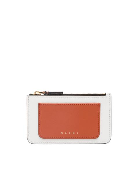 Marni colour-block leather cardholder