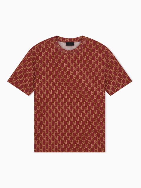 EMPORIO ARMANI T-SHIRT IN LYOCELL AND COTTON JERSEY WITH REGULAR FIT