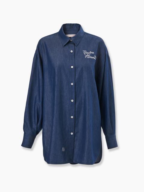 Carolina Herrera x Miron Crosby Chambray Blouse