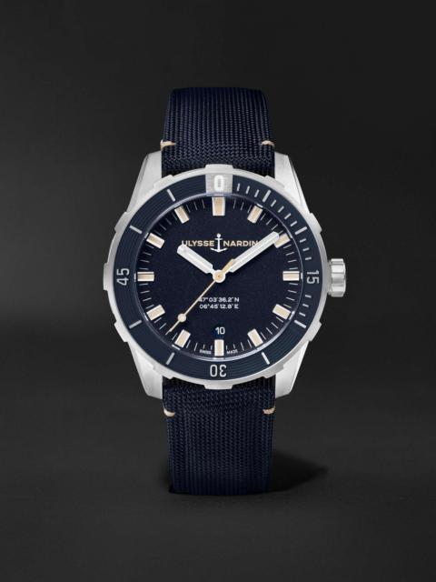 Ulysse Nardin Diver Automatic 42mm Stainless Steel and Canvas Watch, Ref. No. 8163-175/93