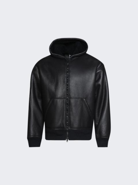 BALENCIAGA Shearling Zip Jacket Navy