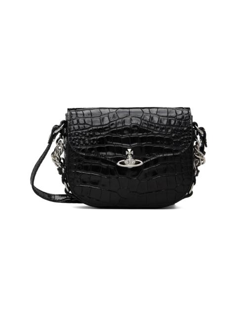 Vivienne Westwood Black Hunter Flap Crossbody Bag