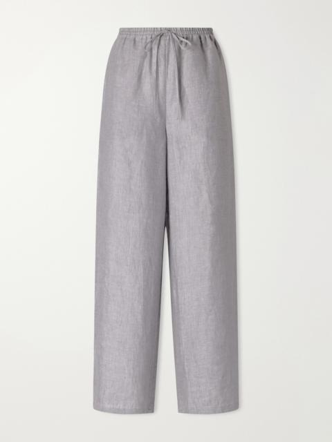ERES Bienheureux Linen Straight-leg Drawstring Pants