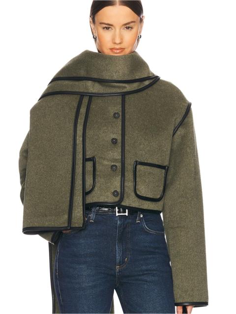 HELSA Boxy Jacket With Detachable Scarf
