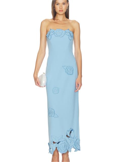 LEO LIN Rayna Applique Bustier Maxi Dress