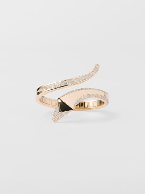Eternal Gold snake bracelet in yellow gold and diamonds