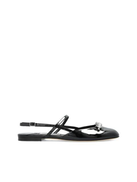 JIMMY CHOO crystal-embellished slingback pumps