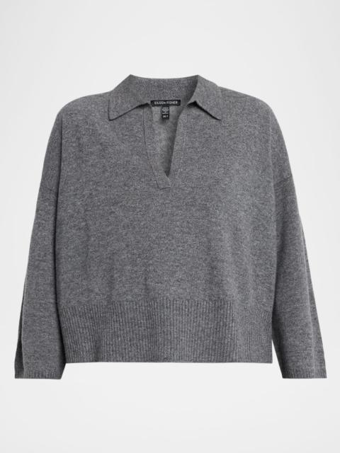 EILEEN FISHER Boxy Italian Cashmere Sweater