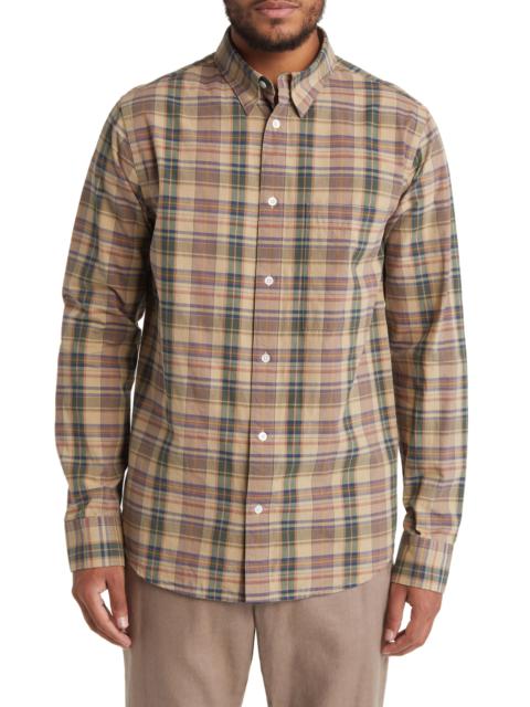 Cohen 5204 Plaid Organic Cotton Poplin Button-Up Shirt