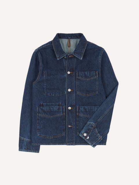 Drake's Stone Wash Denim Work Jacket