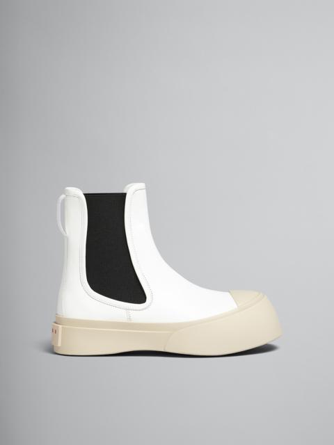 WHITE LEATHER PABLO CHELSEA BOOT
