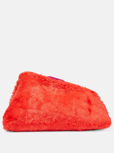 THE ATTICO 8.30 PM faux fur clutch