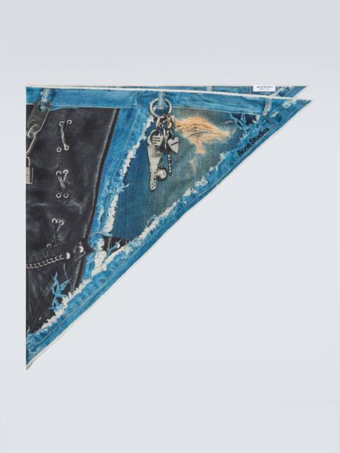 Acne Studios Trompe l'œil silk scarf