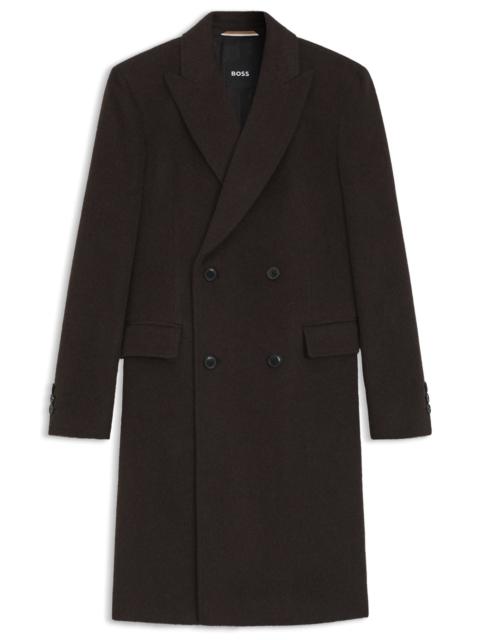 BOSS DOUBLE-BREASTED COAT IN AN ALPACA BLEND